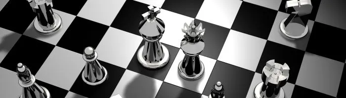 Chess board with King in Checkmate